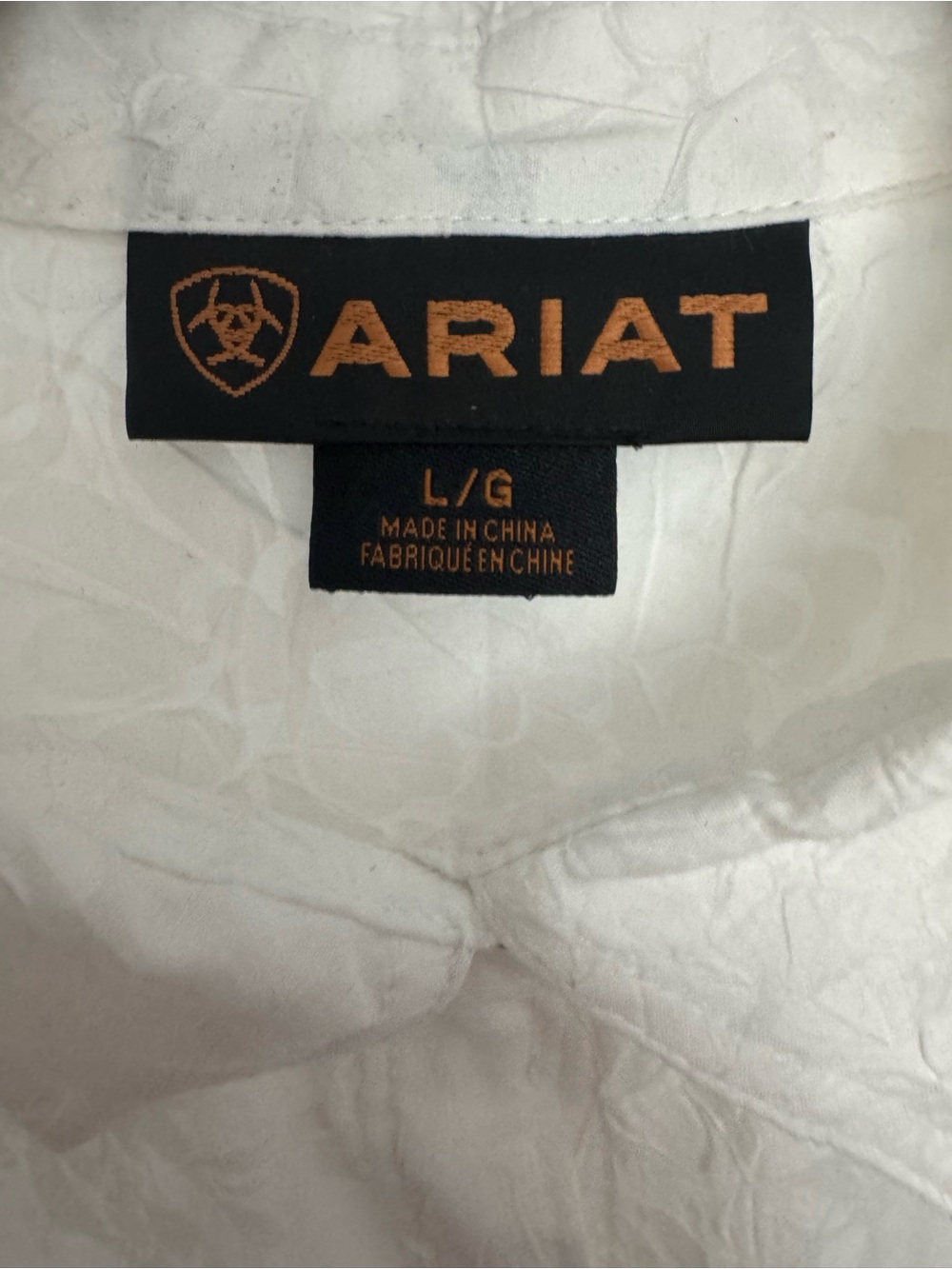 Ariat White Floral Jacquard Western-Style Shirt - Picture 5 of 5